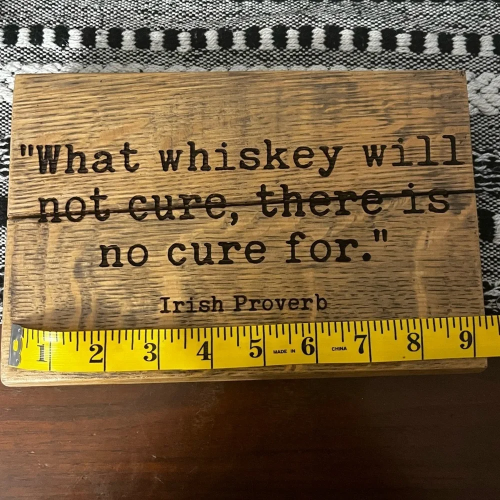 Rustic Wooden Wall Art with Irish Proverb